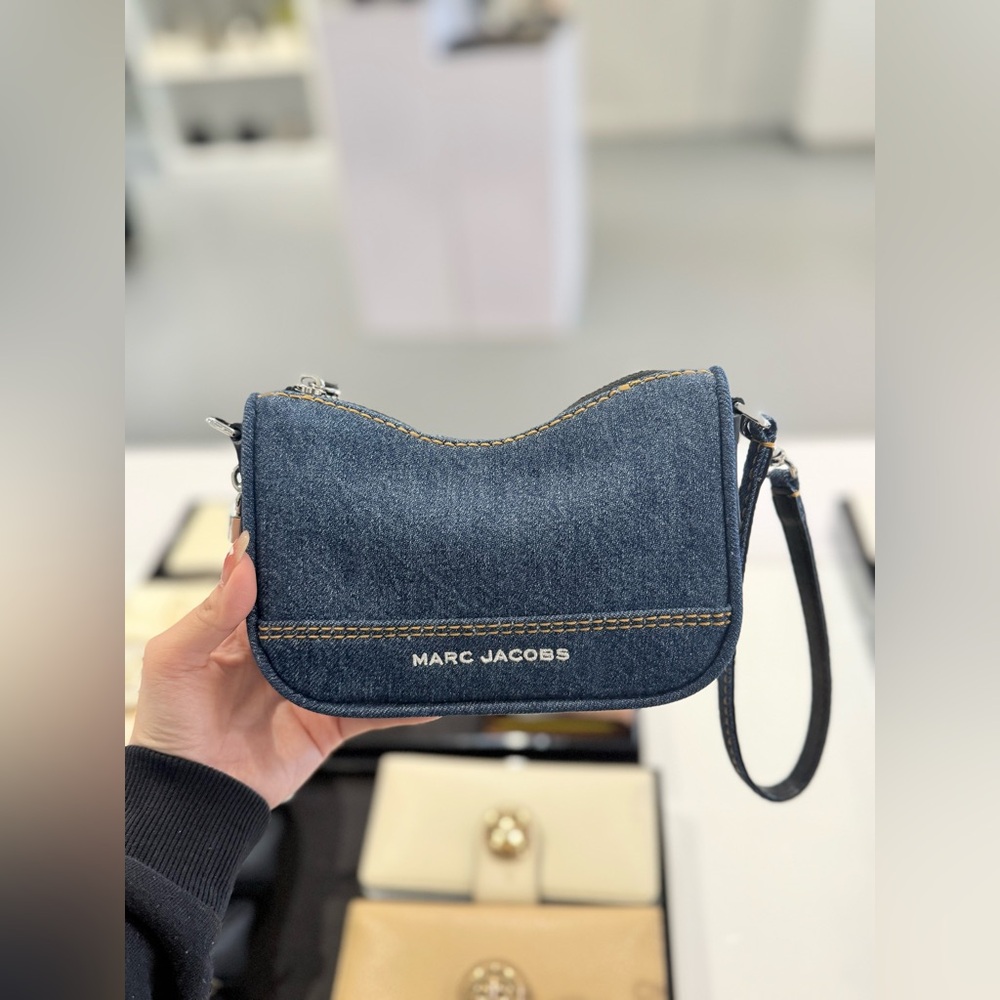 NWT Marc Jacobs Denim convertible Wristlet/ shoulder bag  - Denim
